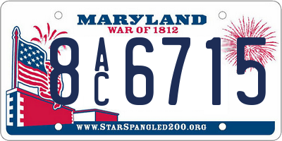 MD license plate 8AC6715