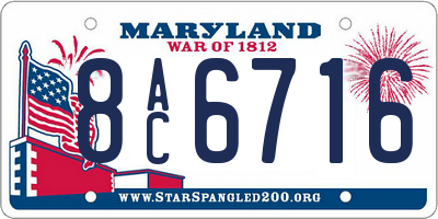 MD license plate 8AC6716