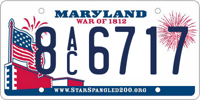 MD license plate 8AC6717