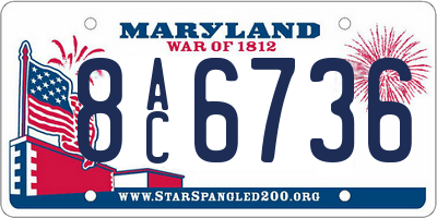 MD license plate 8AC6736