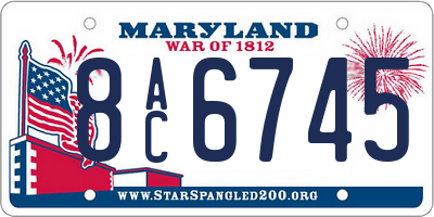 MD license plate 8AC6745
