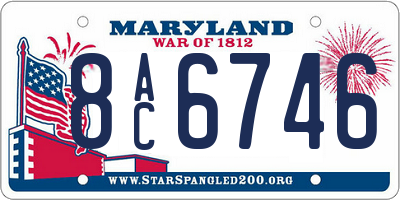 MD license plate 8AC6746