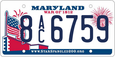 MD license plate 8AC6759