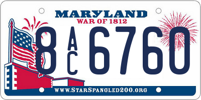 MD license plate 8AC6760