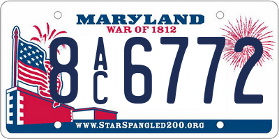MD license plate 8AC6772