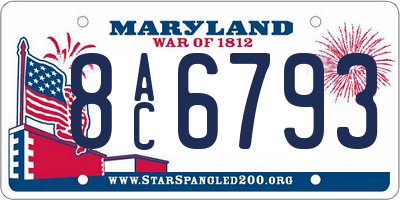 MD license plate 8AC6793