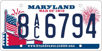 MD license plate 8AC6794
