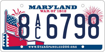 MD license plate 8AC6798