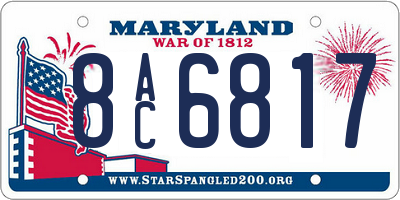 MD license plate 8AC6817