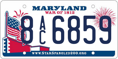 MD license plate 8AC6859