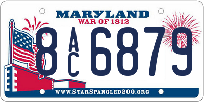 MD license plate 8AC6879