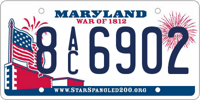 MD license plate 8AC6902