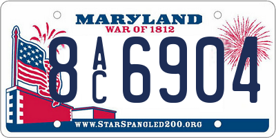 MD license plate 8AC6904