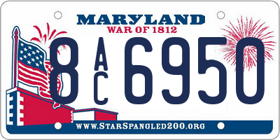 MD license plate 8AC6950