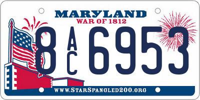 MD license plate 8AC6953