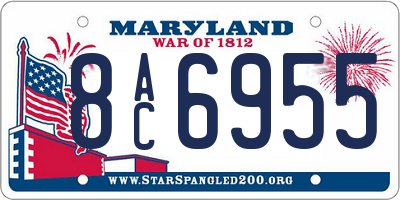 MD license plate 8AC6955
