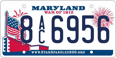 MD license plate 8AC6956