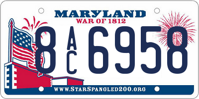 MD license plate 8AC6958