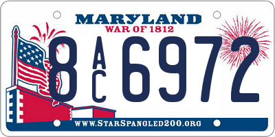 MD license plate 8AC6972