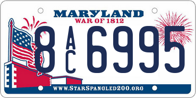 MD license plate 8AC6995