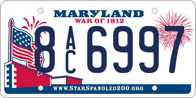 MD license plate 8AC6997