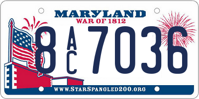 MD license plate 8AC7036