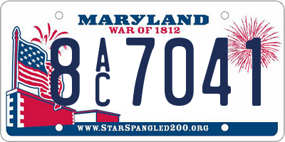MD license plate 8AC7041