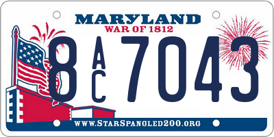 MD license plate 8AC7043