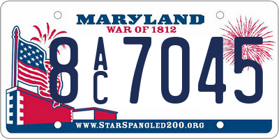 MD license plate 8AC7045