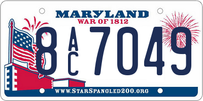 MD license plate 8AC7049