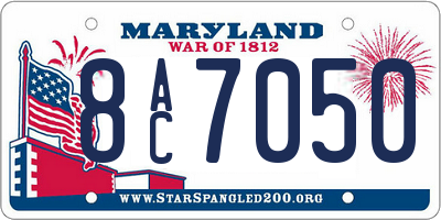 MD license plate 8AC7050