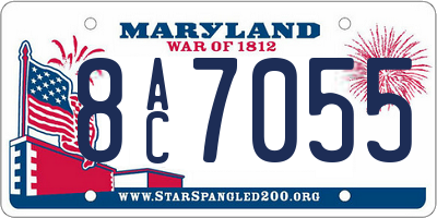 MD license plate 8AC7055