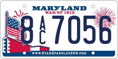 MD license plate 8AC7056