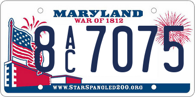 MD license plate 8AC7075