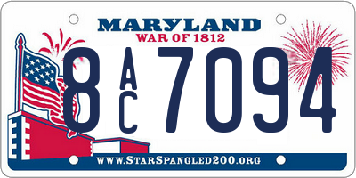 MD license plate 8AC7094