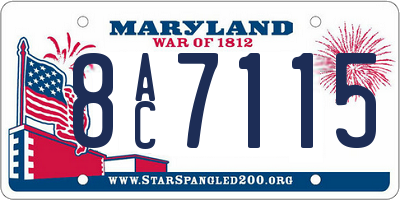 MD license plate 8AC7115