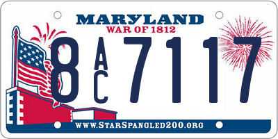 MD license plate 8AC7117