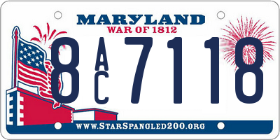 MD license plate 8AC7118