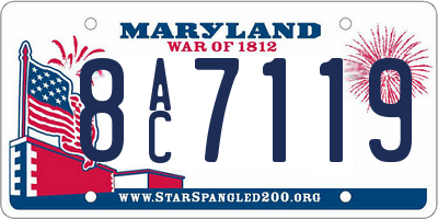 MD license plate 8AC7119