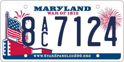 MD license plate 8AC7124