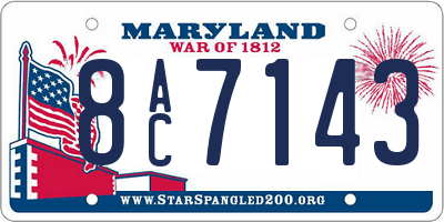 MD license plate 8AC7143