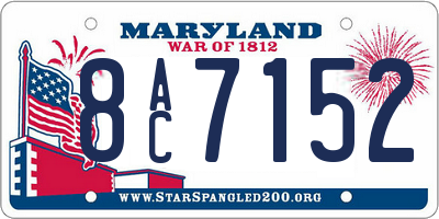 MD license plate 8AC7152
