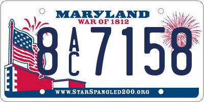 MD license plate 8AC7158