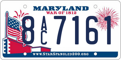 MD license plate 8AC7161