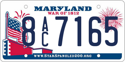 MD license plate 8AC7165