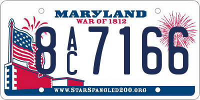 MD license plate 8AC7166