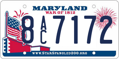 MD license plate 8AC7172