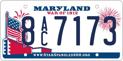 MD license plate 8AC7173