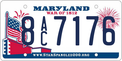 MD license plate 8AC7176