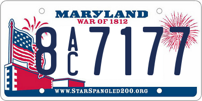 MD license plate 8AC7177